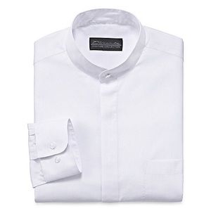 D’Amante Banded Collar Dress Shirt